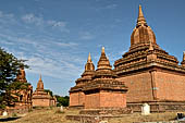 Bagan Myanmar. Temple clusters near the Gubyauknge, Myinkaba. 